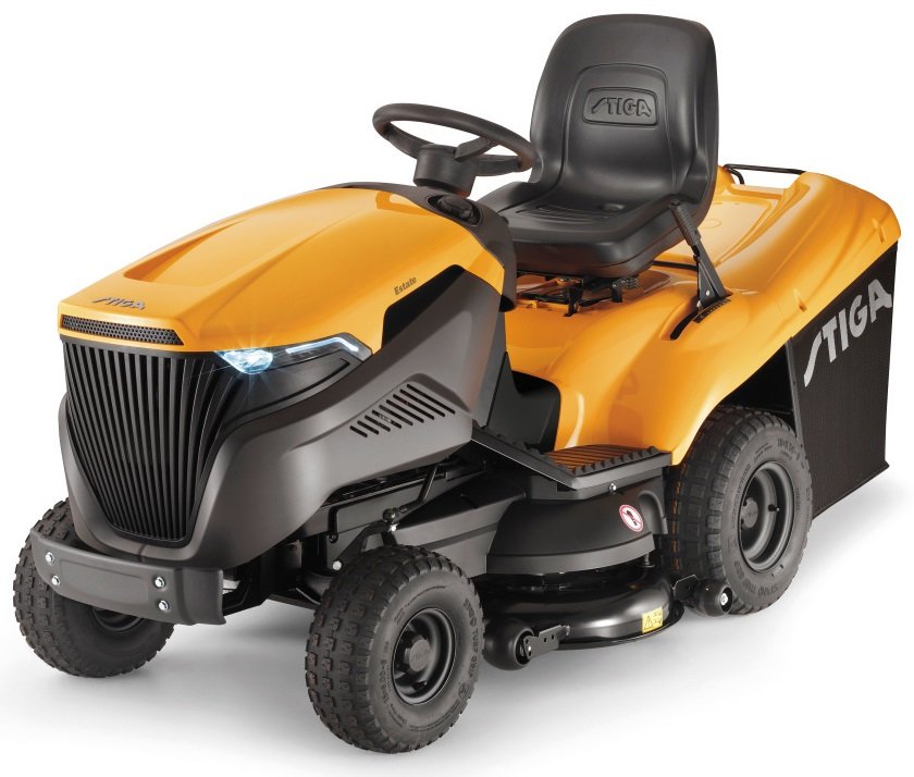 Stiga Rasentraktor Estate 7102 W mit Mulchstopfen, Anhängerkupplung und Ladegerät