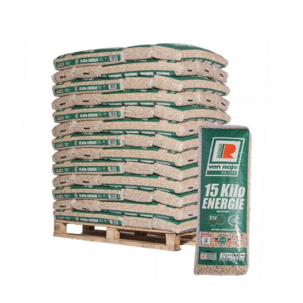 Van Roje Holzpellets ENplus A1 – 975 kg Palette (65x15 kg) Premium Heizpellets