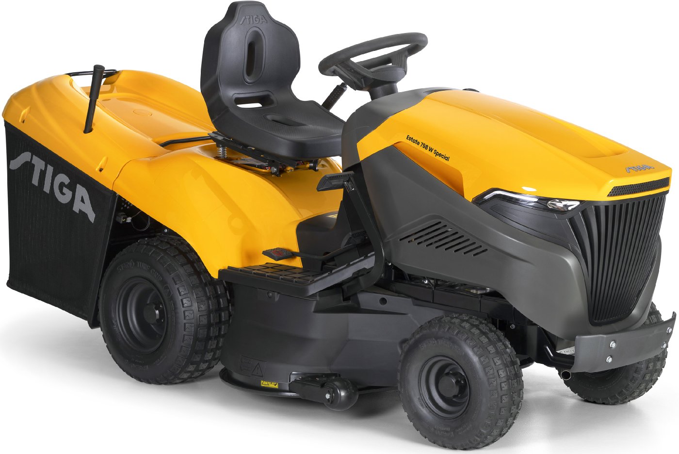 Stiga Rasentraktor Estate 798 W Special HONDA mit Mulchstopfen, Anhängerkupplung und Ladegerät